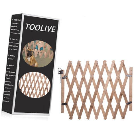Barriere animaux en bois extensible