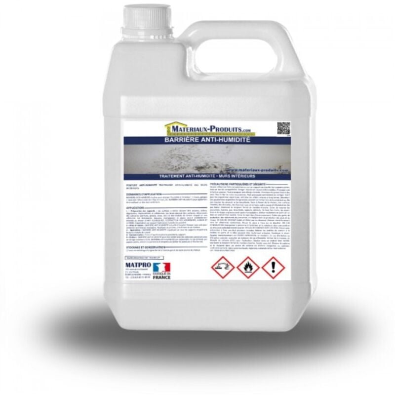 Matpro - Barrière anti-humidité - 2.5 l Blanc mat