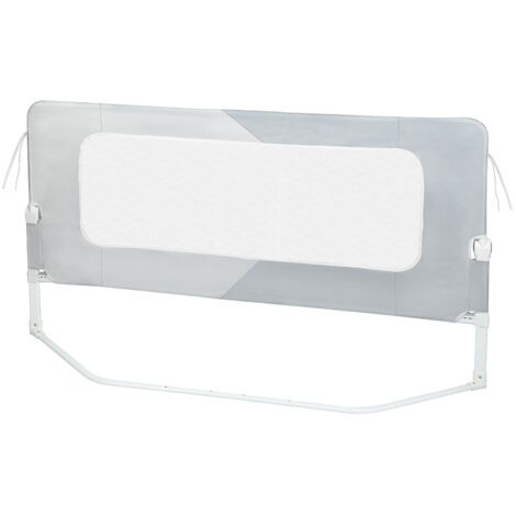 Barrière de lit 200cm, barrière de sécurité réglable en hauteur et pliable pour lits d'enfants et lits de parents