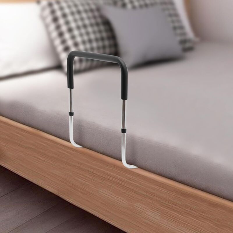 Barrière de Lit Adulte de Sécurité Barre de Redressement de Lit Personnes âgées Handrails Réglable en Hauteur Poignées de Lit d'appui,pour Personnes