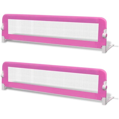 Barrière de lit de sécurité pour tout-petits 2 pcs  Barrière de protection Rose 150x42cm CFW61096