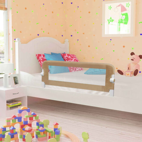 Barrière de lit enfant Barrière de sécurité  Taupe 120x42 cm Polyester 51915