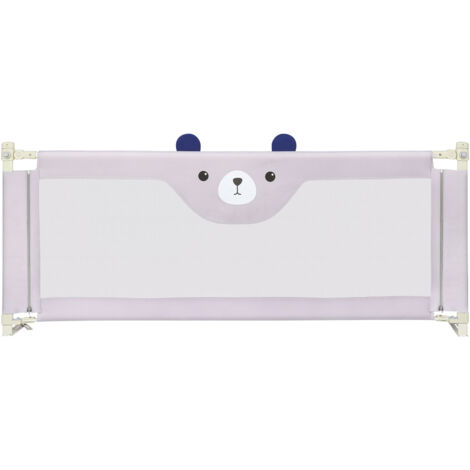 Barrière de lit pour enfants 200x100 cm Toddler Bed Guard Gris (1 Côté)