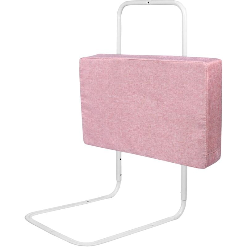 Naizy - Barrière de Lit pour Bébé Enfants avec Hauteur Réglable 5 Trous Sécurité Softpack Protection Contre les Chutes 50CM Rose