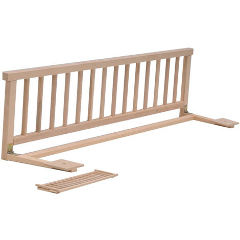 Barrière de lit Protection anti-chute pour bébés Hêtre massif