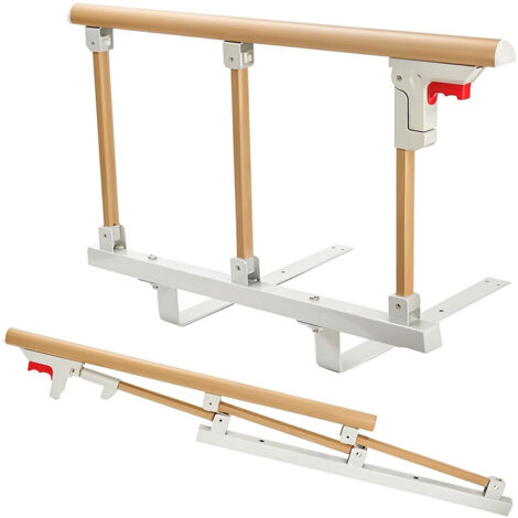 Barrière de Lit Rails de lit pliants à Une clé Barrière de Sécurité pour Adultes Rail de sécurité côté en Alliage d'aluminium Barrière de Protection pour Handicapé Hospitaliers 67 x 38 x 40 cm
