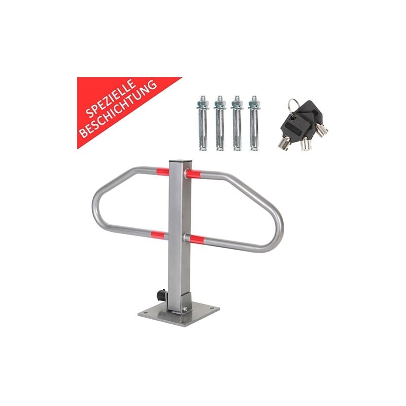 Barrière de parking borne de parking verrouillable de parking rouge argent bloqueur barrière