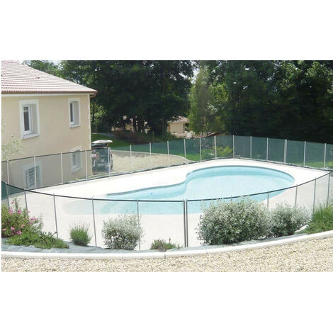 Barrière de piscine Beethoven noire piquets noirs - Longueur barrière: 15 mètres