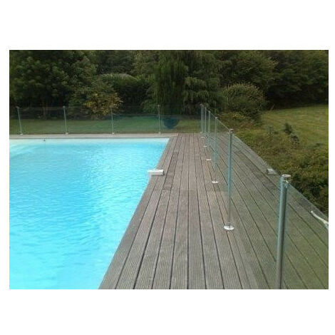 Barriere de piscine Oceanix en verre et inox 2m