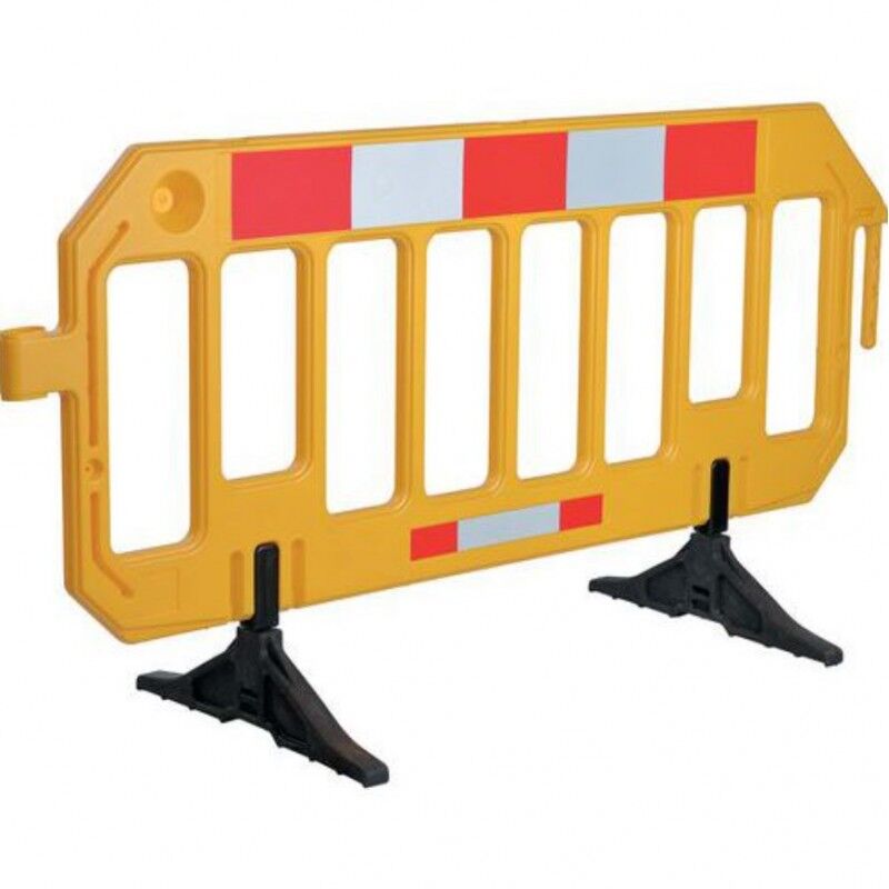 Certeo - Barrière de Chantier Mobile dancop pour Sécurité 2x0,6x1m Jaune - 20002 - neuve