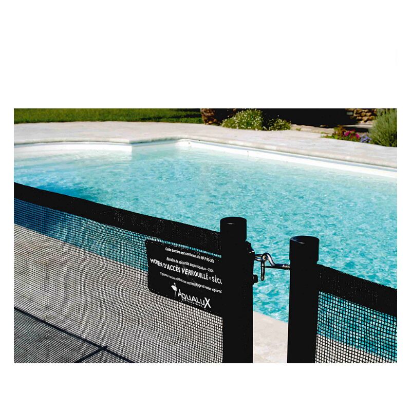 Barrière de protection pour piscine enterrée nora noir, module de 3,2 mètres Aqualux