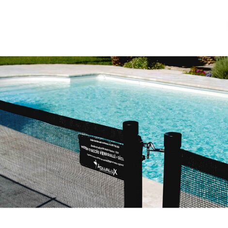 Barrière de protection pour piscine enterrée NORA noir, module de 3,2 mètres Aqualux