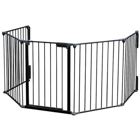 Barrière de Protection pour Poêles à Bois et Cheminées. Ouverture gauche