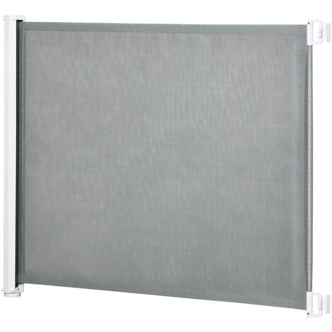 Barrière de sécurité barrière animaux rétractable automatique 1,15L x 0,83H m teslin métal gris
