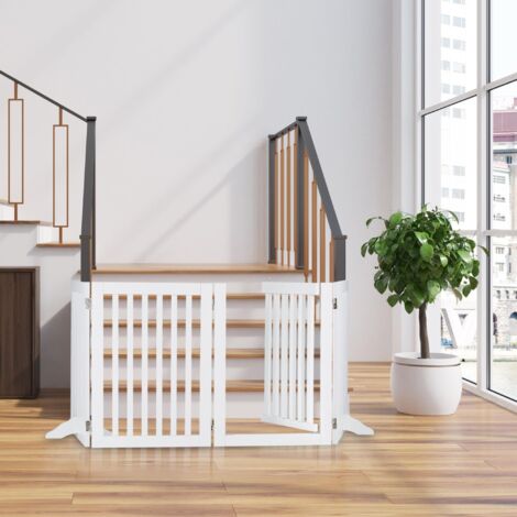 Barrière de sécurité blanche avec porte 70 cm