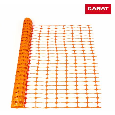 Barrière de sécurité Chester En plastique Mailles: 10 x 4 cm Hauteur: 100 cm Longueur: 30 m Orange