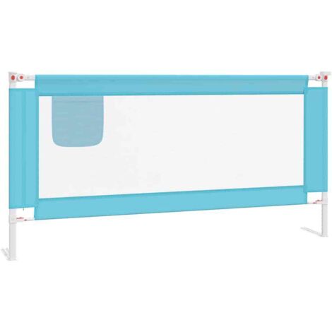 Barrière de sécurité de lit d'enfant  Barrière de protection Bleu 180x25 cm Tissu CFW57069