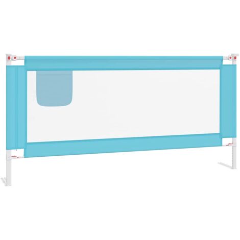 Barrière de sécurité de lit d'enfant  Barrière de protection Bleu 190x25 cm Tissu CFW71208