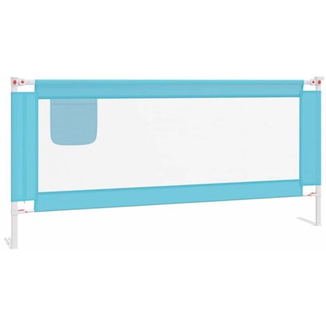Barrière de sécurité de lit d'enfant  Barrière de protection Bleu 200x25 cm Tissu CFW23712