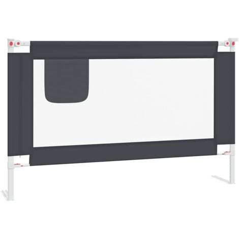 Barrière de sécurité de lit d'enfant  Barrière de protection Gris foncé 120x25 cm Tissu CFW26152