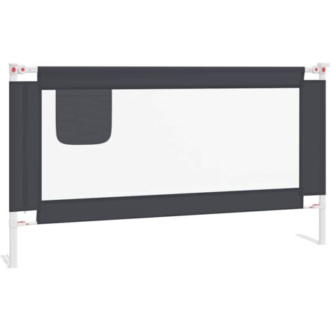 Barrière de sécurité de lit d'enfant  Barrière de protection Gris foncé 150x25 cm Tissu CFW57450