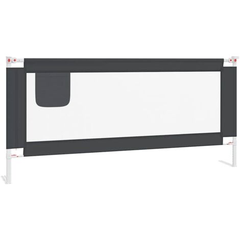 Barrière de sécurité de lit d'enfant  Barrière de protection Gris foncé 200x25 cm Tissu CFW66497