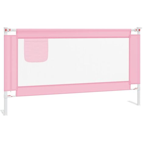 Barrière de sécurité de lit d'enfant  Barrière de protection Rose 150x25 cm Tissu CFW38649