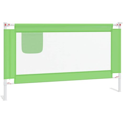 Barrière de sécurité de lit d'enfant  Barrière de protection Vert 140x25 cm Tissu CFW78535