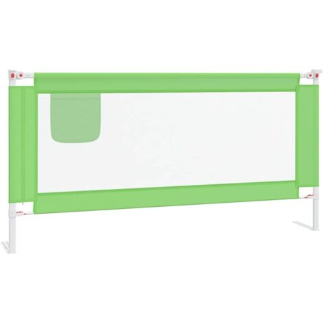 Barrière de sécurité de lit d'enfant  Barrière de protection Vert 180x25 cm Tissu CFW90107