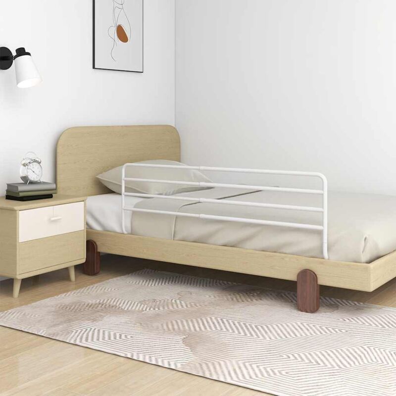 Vidaxl - Barrière de sécurité de lit d'enfant Blanc (76-137)x55 cm Fer