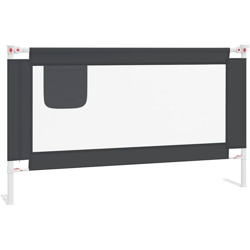 Vidaxl - Barrière de sécurité de lit d'enfant Gris foncé 140x25 cm Tissu