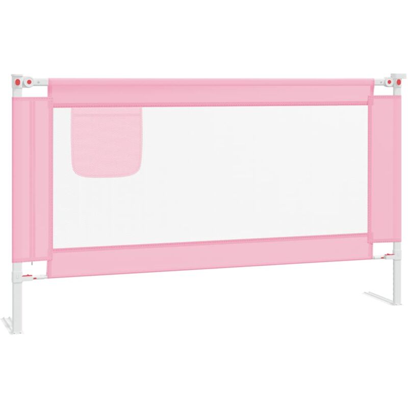 Vidaxl - Barrière de sécurité de lit d'enfant Rose 140x25 cm Tissu