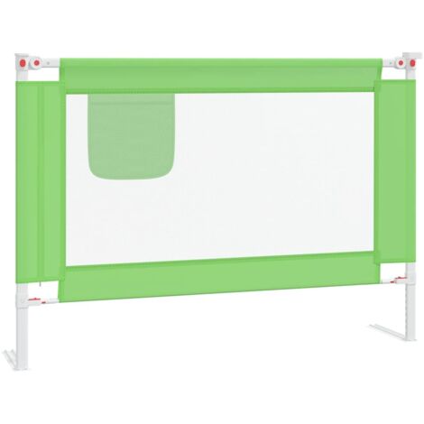 Barrière de sécurité de lit enfant Vert 90x25 cm Tissu CFW39307