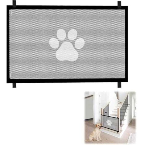 Barrière de sécurité d'escalier portable, adaptée aux enfants et aux animaux domestiques, 110x78 cm, aucun perçage requis