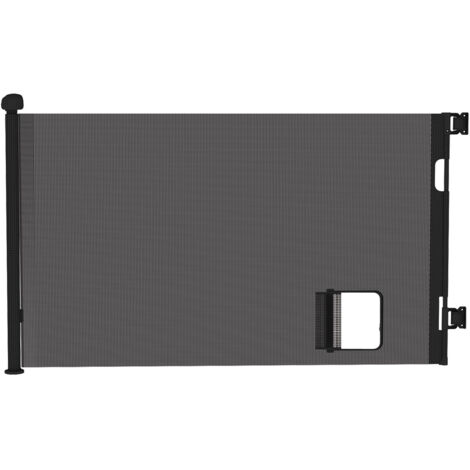 Barrière de sécurité extensible de 0 à 180 cm - Pour escalier de bébé - Pour l'intérieur et l'extérieur - Noir