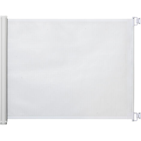 Barrière de sécurité extensible pour escalier, barrière de porte, cloison de sécurité PVC blanc 115x82,5 cm pour enfants et animaux