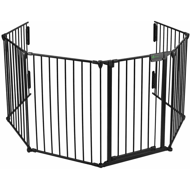 Vounot - Barriere de securite Grande Version 3.6M 6 Panneaux noire