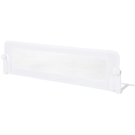 Barriere de securite pliante pour lit bebe avec sangles reglables 150x405x42 cm blanc 883060