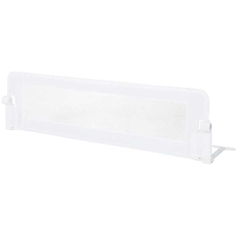 Northix - Barriere de securite pliante pour lit bebe avec sangles reglables 150x405x42 cm blanc 883060