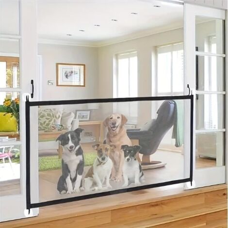 Barrière de sécurité pour animaux - Magic Gate - 110x70 cm - Tissu - Portable - Facile à installer