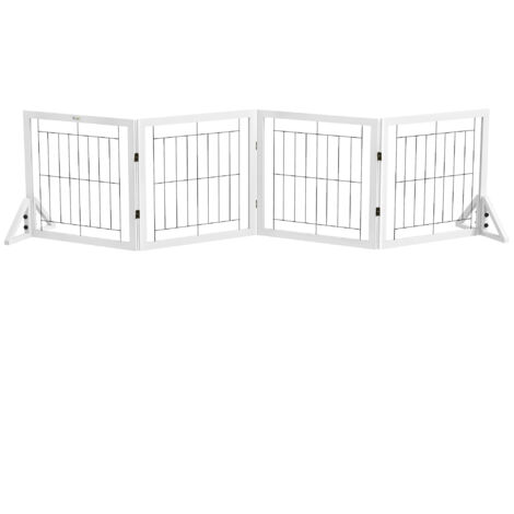 Barrière de sécurité pour chiens, barrière de protection pliable à 4 panneaux, clôture pour animaux domestiques
