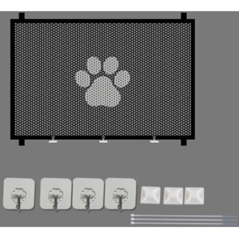 Barrière de sécurité pour chiens, large barrière rétractable, barrière d'intérieur pour escaliers, barrière grillagée pour portes ou grandes ouvertures, barrière sécurisée pour animaux de compagnie po