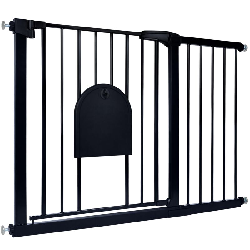 Barrière de sécurité pour enfants avec porte pour animaux, barrière d'escalier N Stop Barrière de sécurité sans perçage et grille métallique /