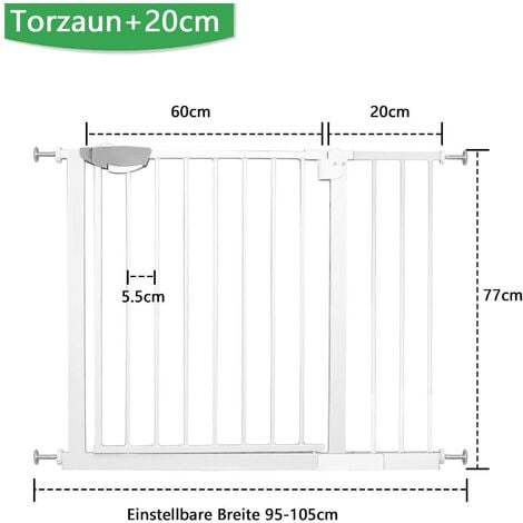 Huo Barrière de Sécurité for Enfant, Barrière D'escalier, 63 Cm-70 Cm,  Montée sous Pression, sans Perçage (Size : 63-70cm)