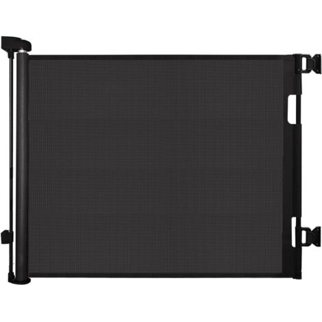 Barrière de Sécurité Rétractable pour Bébé et Animaux Chiens, Extensible de 0-140cm, Porte de Sécurité pour Escaliers, Couloirs et Portes – Utilisation Intérieure et Extérieure noir