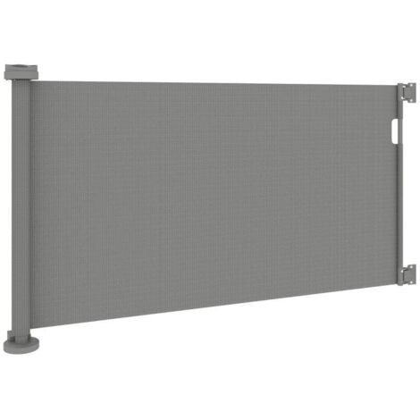 Barrière d'escalier extensible, hauteur 87 cm, pour animaux de compagnie, dimensions : 142 x 10 x 87 cm, grise