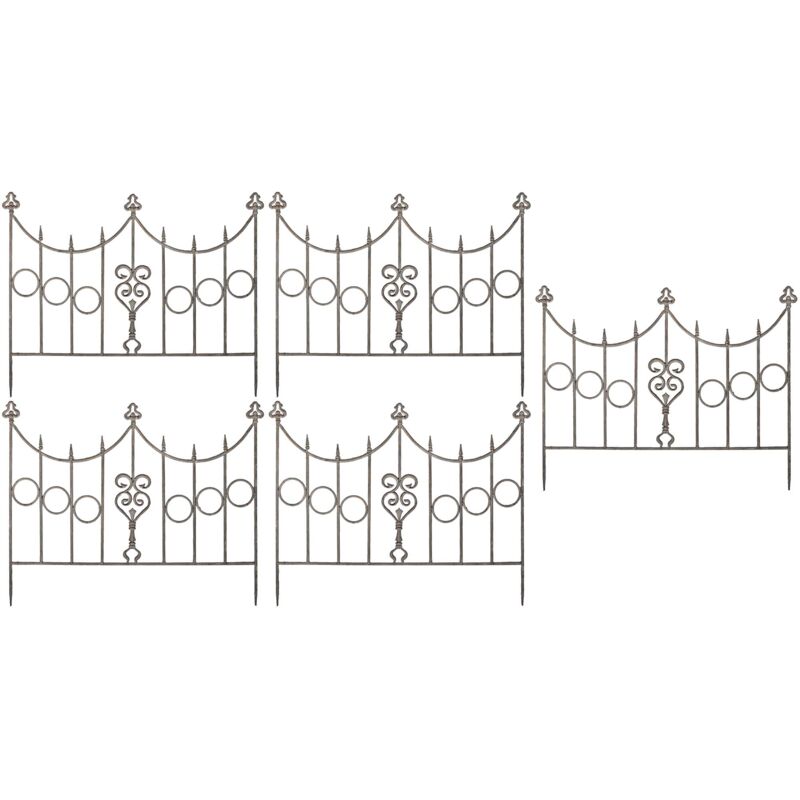 La Grande Prairie - Barrière en fer Coeur 90 x 73 cm Lot de 5