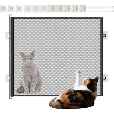 Barrière Escamotable Intérieure Hauteur 76 cm pour Chats et
