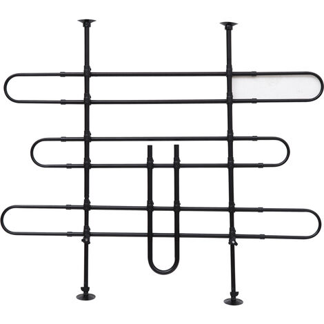 Grille de séparation extensible voiture barrière de sécurité barre réglable pour chien noir - Noir