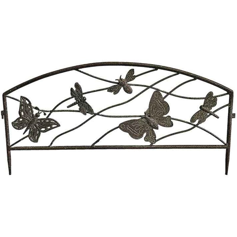 La Grande Prairie - Barrière de jardinière décorative Papillons 51 x 1 x 26 cm